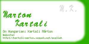 marton kartali business card