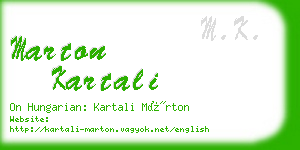 marton kartali business card